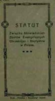 Statut Związku Słowiańskich Zborów Ewangelicznych Chrześcijan i Baptystów w Polsce