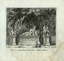 Statuen in dem Garten des Princ. Mattei in Rom [Dokument ikonograficzny] / [J. W. Baur inv. ; Melchior Küsell fecit]