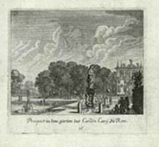 Prospect in dem garten des Cardin. Coesij zu Rom [Dokument ikonograficzny] / [J. W. Baur inv. ; Melchior K&uuml;sell fecit]