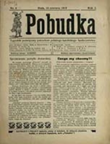 Pobudka : tygodnik poświęcony potrzebom polskiego katolickiego społeczeństwa / red. odp. Kamil Golański