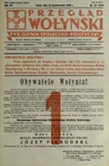 Przegląd Wołyński : Łuck - R&oacute;wne - Kowel - Włodzimierz - Krzemieniec - Dubno - Ostr&oacute;g - Korzec / Redaktor i wydawca P. Wyrzykowski