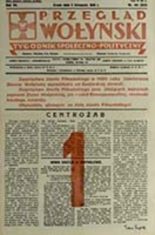 Przegląd Wołyński : Łuck - R&oacute;wne - Kowel - Włodzimierz - Krzemieniec - Dubno - Ostr&oacute;g - Korzec / Redaktor i wydawca P. Wyrzykowski