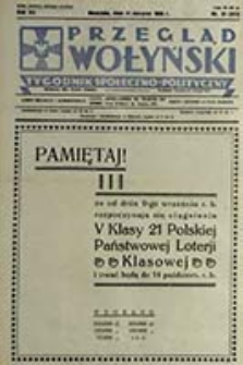 Przegląd Wołyński : Łuck - R&oacute;wne - Kowel - Włodzimierz - Krzemieniec - Dubno - Ostr&oacute;g - Korzec / Redaktor i wydawca P. Wyrzykowski