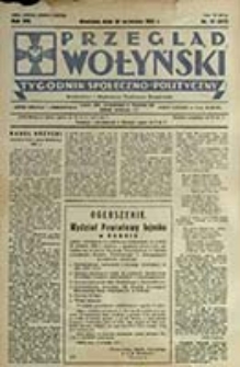 Przegląd Wołyński : Łuck - R&oacute;wne - Kowel - Włodzimierz - Krzemieniec - Dubno - Ostr&oacute;g - Korzec / Redaktor i wydawca P. Wyrzykowski