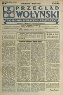Przegląd Wołyński : Łuck - R&oacute;wne - Kowel - Włodzimierz - Krzemieniec - Dubno - Ostr&oacute;g - Korzec / Redaktor i wydawca P. Wyrzykowski
