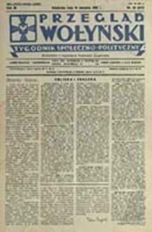 Przegląd Wołyński : Łuck - R&oacute;wne - Kowel - Włodzimierz - Krzemieniec - Dubno - Ostr&oacute;g - Korzec / Redaktor i wydawca P. Wyrzykowski
