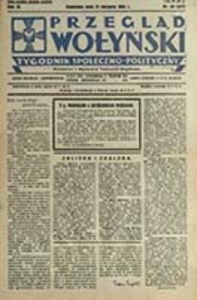 Przegląd Wołyński : Łuck - R&oacute;wne - Kowel - Włodzimierz - Krzemieniec - Dubno - Ostr&oacute;g - Korzec / Redaktor i wydawca P. Wyrzykowski