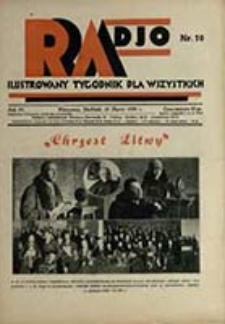 Radjo : ilustrowany tygodnik dla wszystkich / red. nacz.: Zdzisław Kleszczyński]