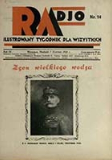 Radjo : ilustrowany tygodnik dla wszystkich / red. nacz.: Zdzisław Kleszczyński]
