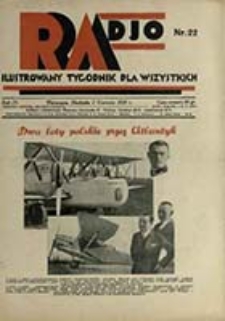 Radjo : ilustrowany tygodnik dla wszystkich / red. nacz.: Zdzisław Kleszczyński]