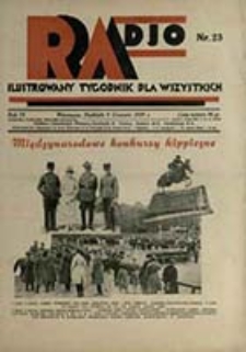 Radjo : ilustrowany tygodnik dla wszystkich / red. nacz.: Zdzisław Kleszczyński]