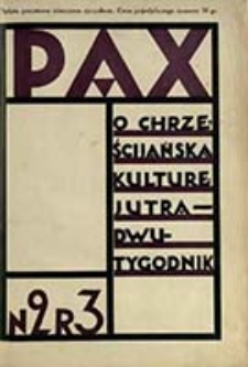 Pax : miesięcznik Porozumienia Akademickich Katolickich Stowarzyszeń