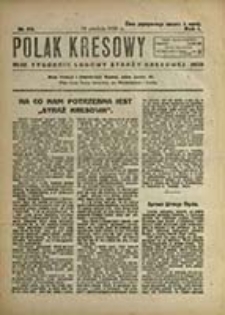 Polak Kresowy : tygodnik ludu polskiego na ziemiach kresowych / pod red. Bolesława Srockiego
