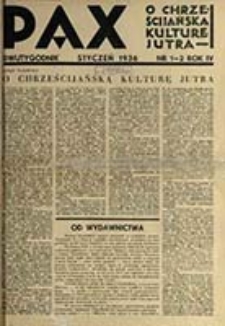 Pax : miesięcznik Porozumienia Akademickich Katolickich Stowarzyszeń