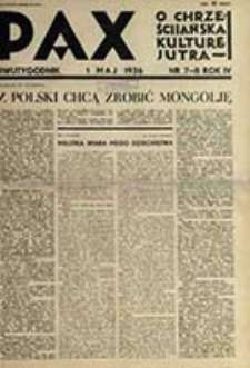 Pax : miesięcznik Porozumienia Akademickich Katolickich Stowarzyszeń