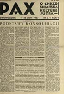 Pax : miesięcznik Porozumienia Akademickich Katolickich Stowarzyszeń