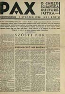 Pax : miesięcznik Porozumienia Akademickich Katolickich Stowarzyszeń