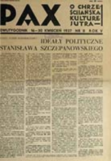 Pax : miesięcznik Porozumienia Akademickich Katolickich Stowarzyszeń