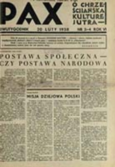 Pax : miesięcznik Porozumienia Akademickich Katolickich Stowarzyszeń