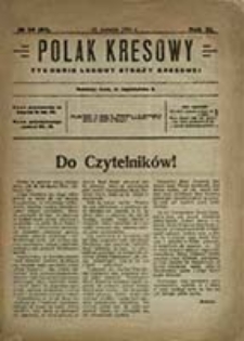 Polak Kresowy : tygodnik ludu polskiego na ziemiach kresowych / pod red. Bolesława Srockiego