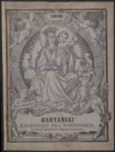 Maryański Kalendarz dla Wszystkich na Rok 1910 Ozdobiony Licznymi Obrazkami.