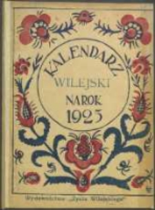 Kalendarz Wilejski na Rok 1925.