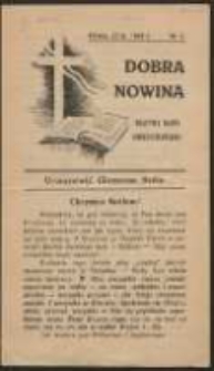 Dobra Nowina Bractwa Nauki Chrześcijańskiej. No 1 (1935)