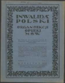 Inwalida Polski R. 1, z. 5 (1919)