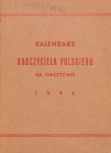 Kalendarz Nauczyciela Polskiego na Obczyźnie.1946