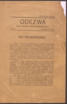 Odezwa. Nr 8 (1919)