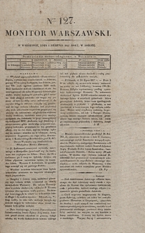 Monitor Warszawski. Nr 127 (1827)