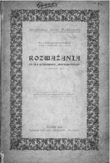 Rozważania na tle Piusowego "Motu Proprio" z 22 listopada 1903 r. / Piotr Mańkowski.