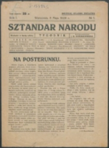 Sztandar Narodu. R. 1, No 1 (1926)