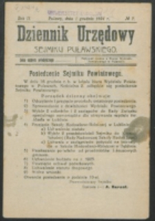 Dziennik Urzędowy Sejmiku Puławskiego.R. 2, Nr 7 (1924)
