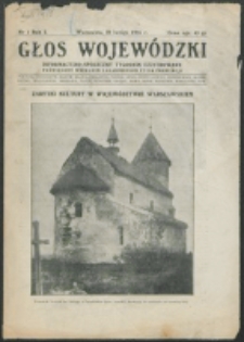 Głos Wojewódzki. R. 1, Nr 1 (1926)
