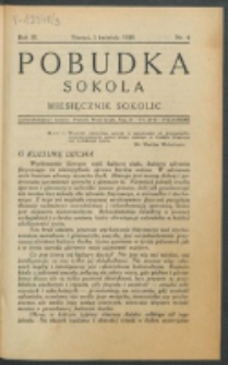 Pobudka Sokola : organ Dzielnicy Wielkopolskiej Związku Towarzystw Gimn. Sokół : miesięcznik Sokolic. R. 3, Nr 4 (1935)