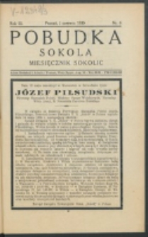 Pobudka Sokola : organ Dzielnicy Wielkopolskiej Związku Towarzystw Gimn. Sokół : miesięcznik Sokolic. R. 3, Nr 6 (1935)