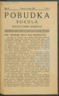 Pobudka Sokola : organ Dzielnicy Wielkopolskiej Związku Towarzystw Gimn. Sokół : miesięcznik Sokolic. R. 4, Nr 5 (1936)