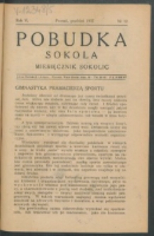 Pobudka Sokola : organ Dzielnicy Wielkopolskiej Związku Towarzystw Gimn. Sokół : miesięcznik Sokolic. R. 5, Nr 12 (1937)