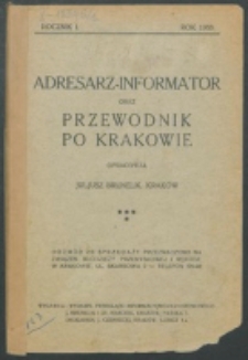 Adresarz-Informator oraz Przewodnik po Krakowie. R. 1 (1933)