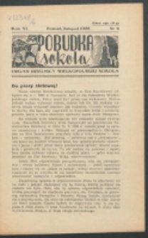 Pobudka Sokola : organ Dzielnicy Wielkopolskiej Związku Towarzystw Gimn. Sokół : miesięcznik Sokolic. R. 6, Nr 11 (1938)