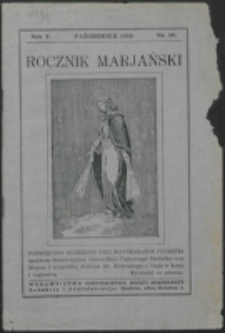 Rocznik Mariański. R. 5, nr 10 (1929)