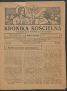 Krakowska Kronika Kościelna R. 2, nr 33 (1922)