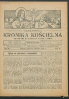 Krakowska Kronika Kościelna R. 2, nr 26 (1922)