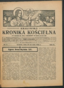 Krakowska Kronika Kościelna R. 2, nr 5 (1922)