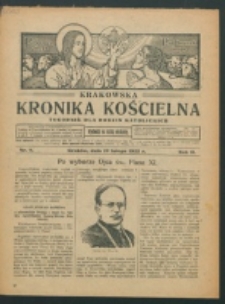 Krakowska Kronika Kościelna R. 2, nr 8 (1922)
