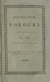 Miesięcznik Połocki T. 2, nr 6 (1818)