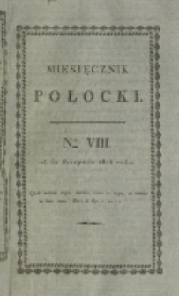 Miesięcznik Połocki T. 2, nr 8 (1818)