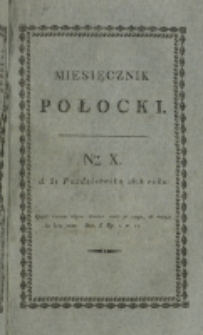 Miesięcznik Połocki T. 3, nr 10 (1818)