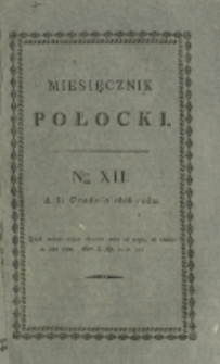 Miesięcznik Połocki T. 3, nr 12 (1818)